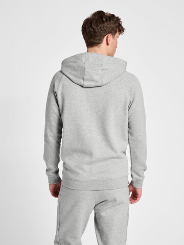 Hummel Zip-Up Hoodie 'Red' in Grey