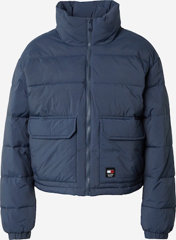 Tommy Jeans Zimní bunda – modrá: přední strana