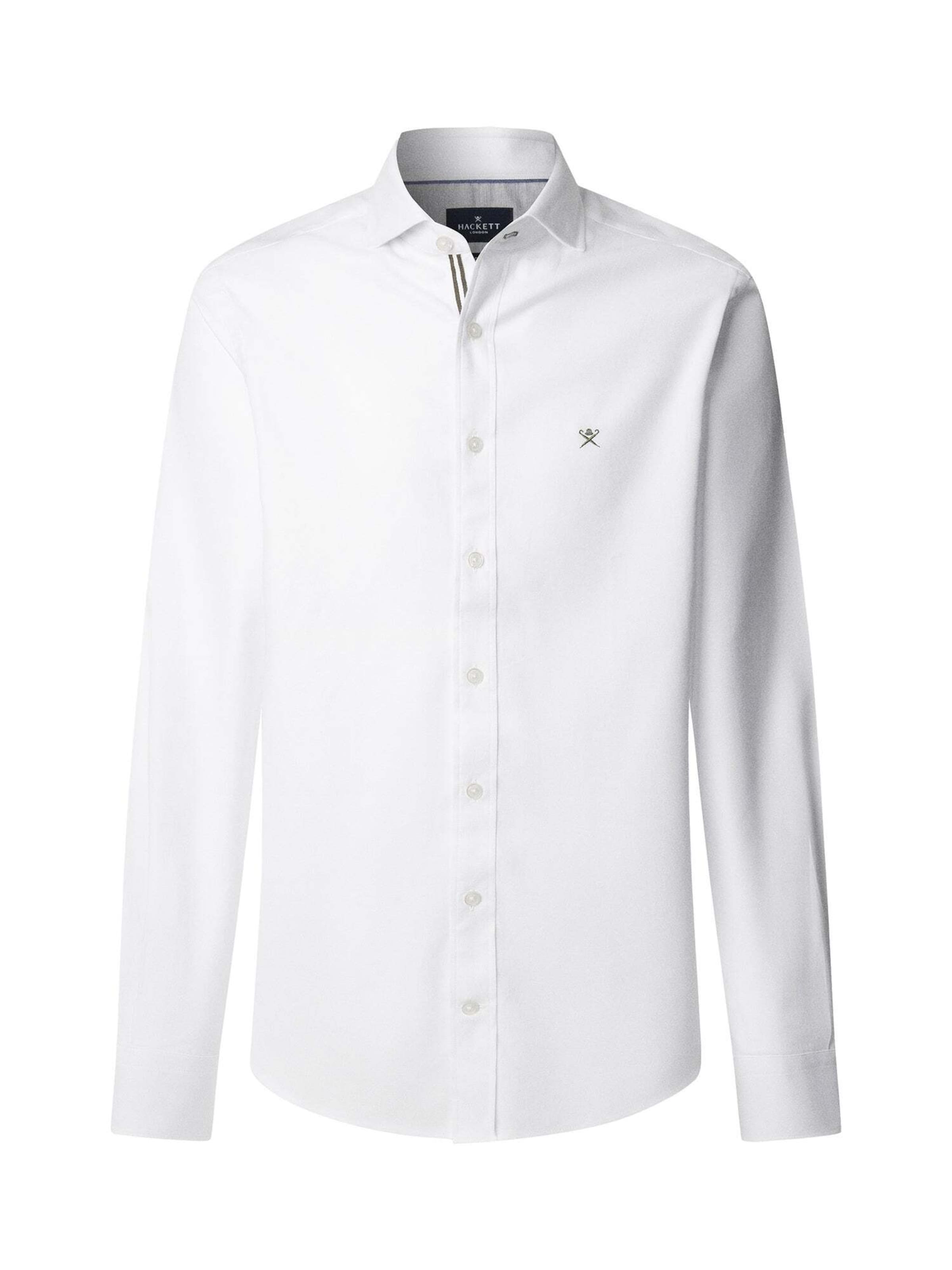 Coupe regular Chemise Hackett London en blanc : devant