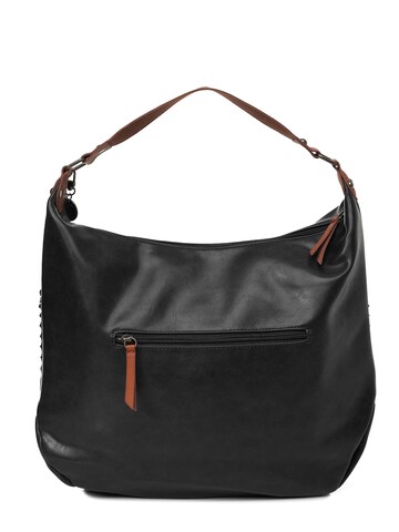 Marc Picard Handbag 'Hobo Bag Flechtoptik' in Black