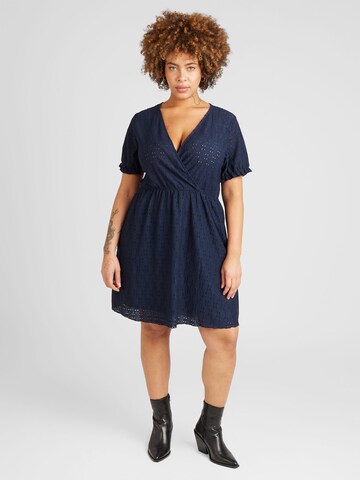 Robe 'ULRIKKE' Vero Moda Curve en bleu : devant