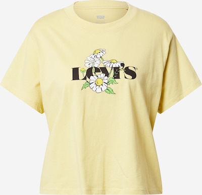 LEVI'S ® Shirts 'Graphic Varsity Tee' i lysegul / lysegrøn / sort / hvid, Produktvisning