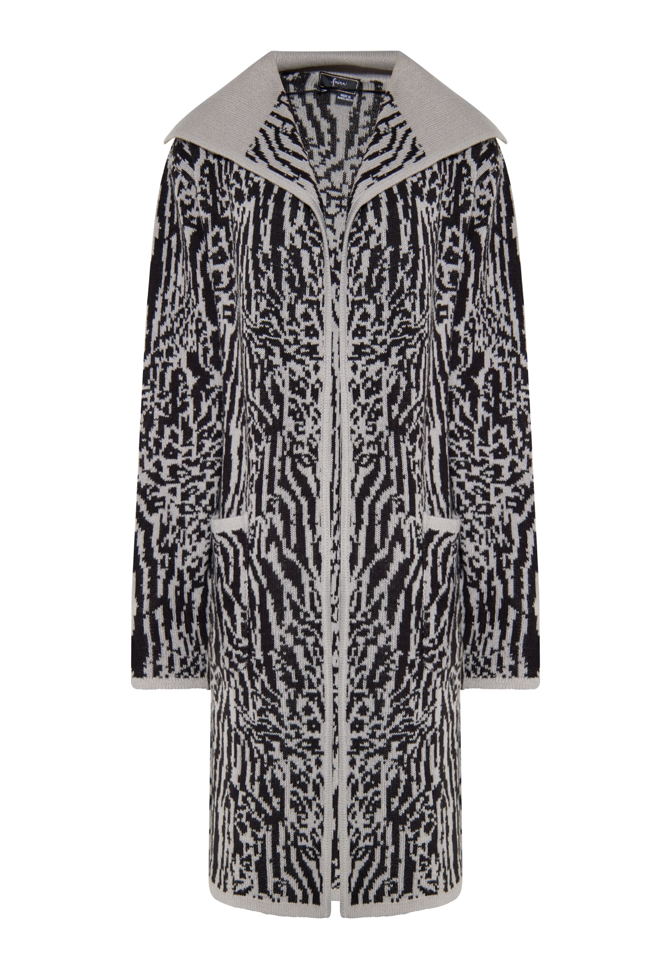 faina Płaszcz z dzianiny 'Paino' w kolorze szary: przód