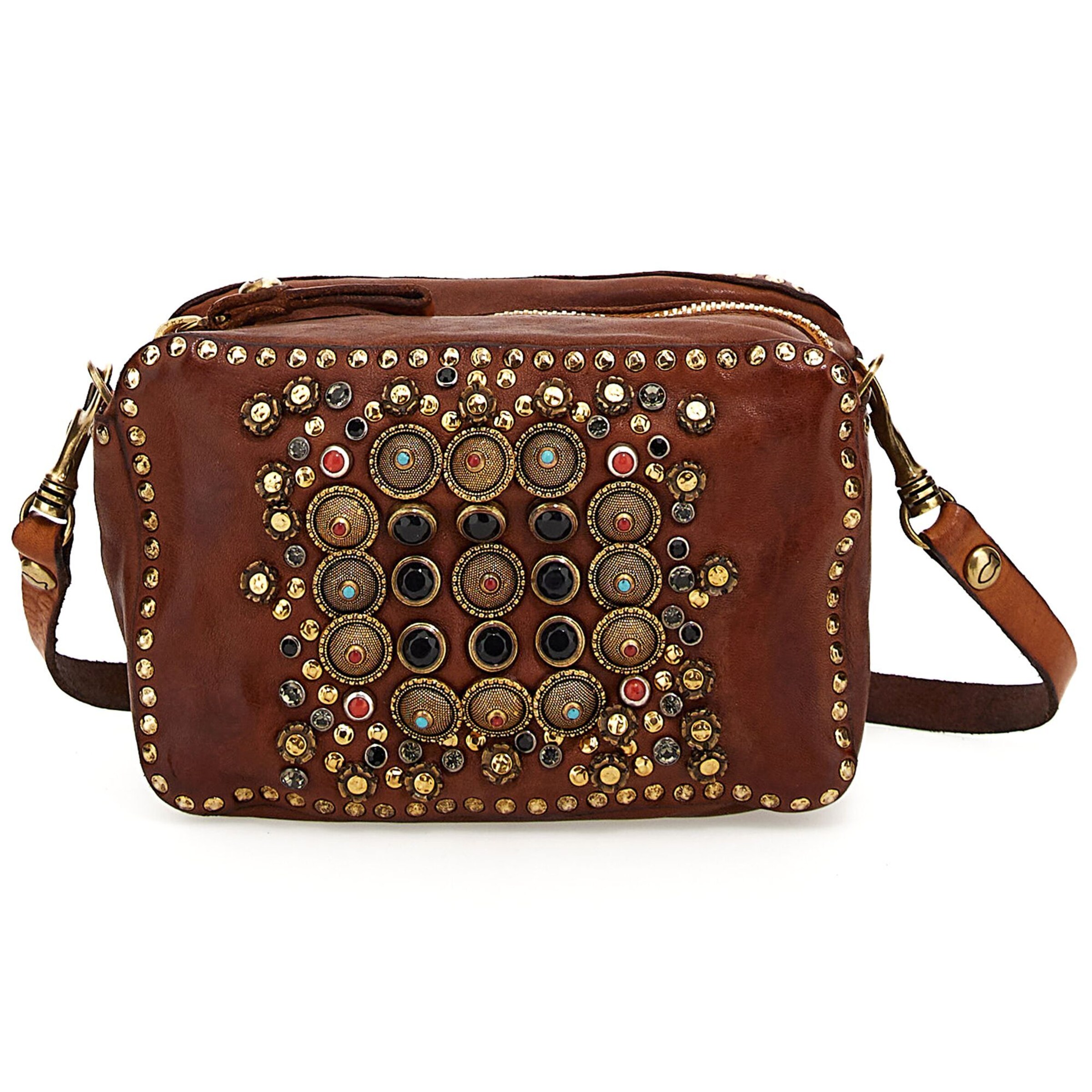 Campomaggi Crossbody bag 'Ribes' in Brown: front