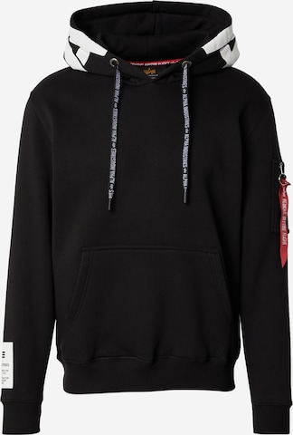 Sweat-shirt 'Alpha' ALPHA INDUSTRIES en noir : devant