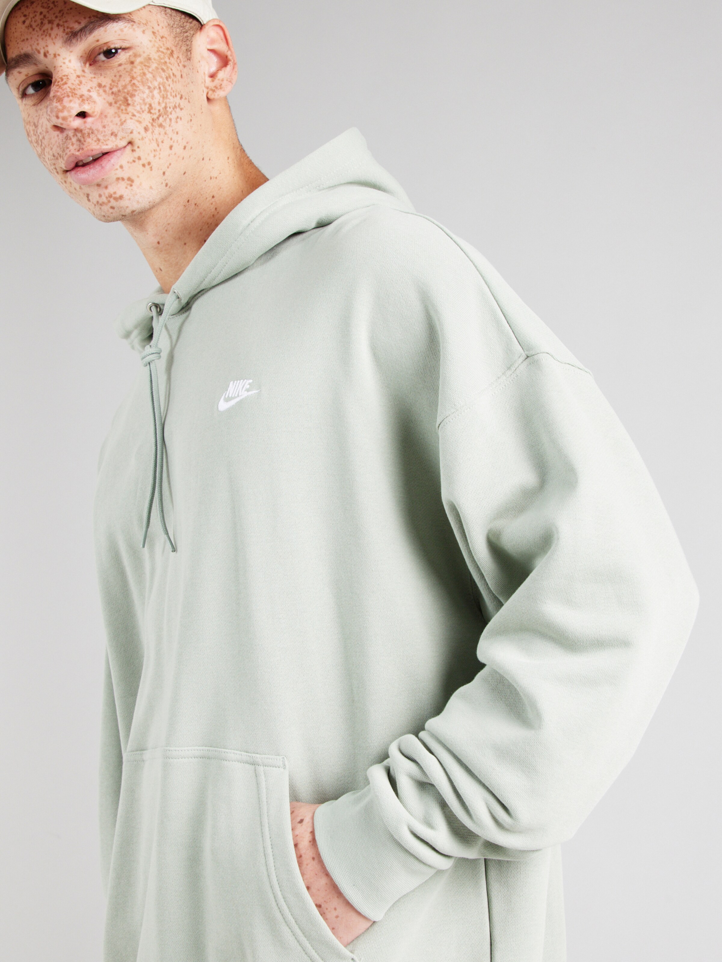 Grey and lime green nike hoodie hotsell
