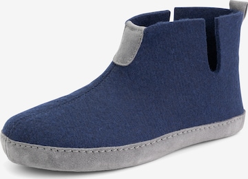 Travelin Slippers 'Stay-Home' in Blue: front