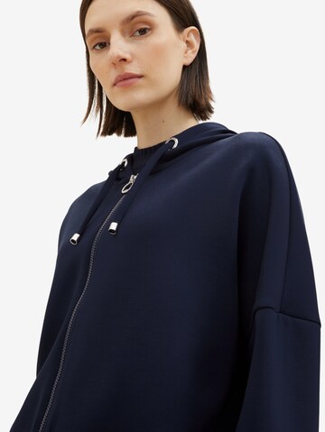 TOM TAILOR Sweatjacket zipper w hood in Blau