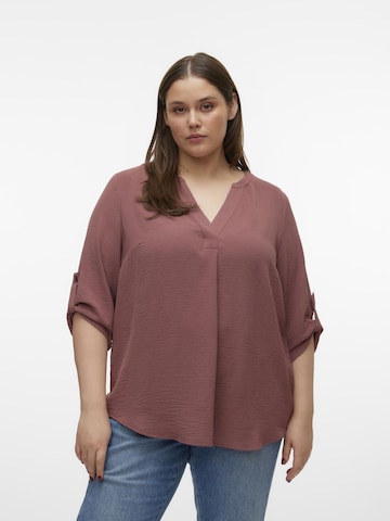 Chemisier Vero Moda Curve en marron : devant