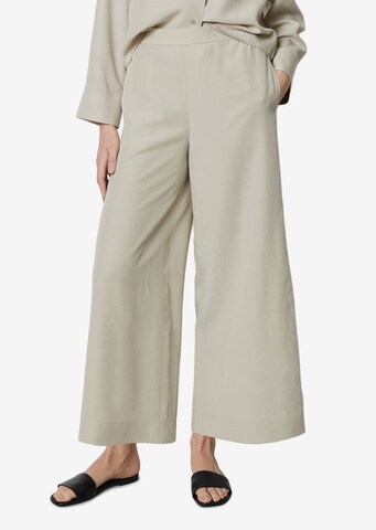 Marc O'Polo Wide leg Pants in Beige: front