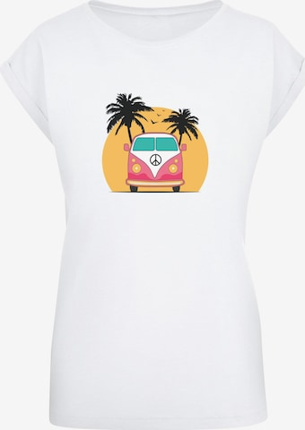 Merchcode Shirt 'Summer - Van' in Wit: voorkant