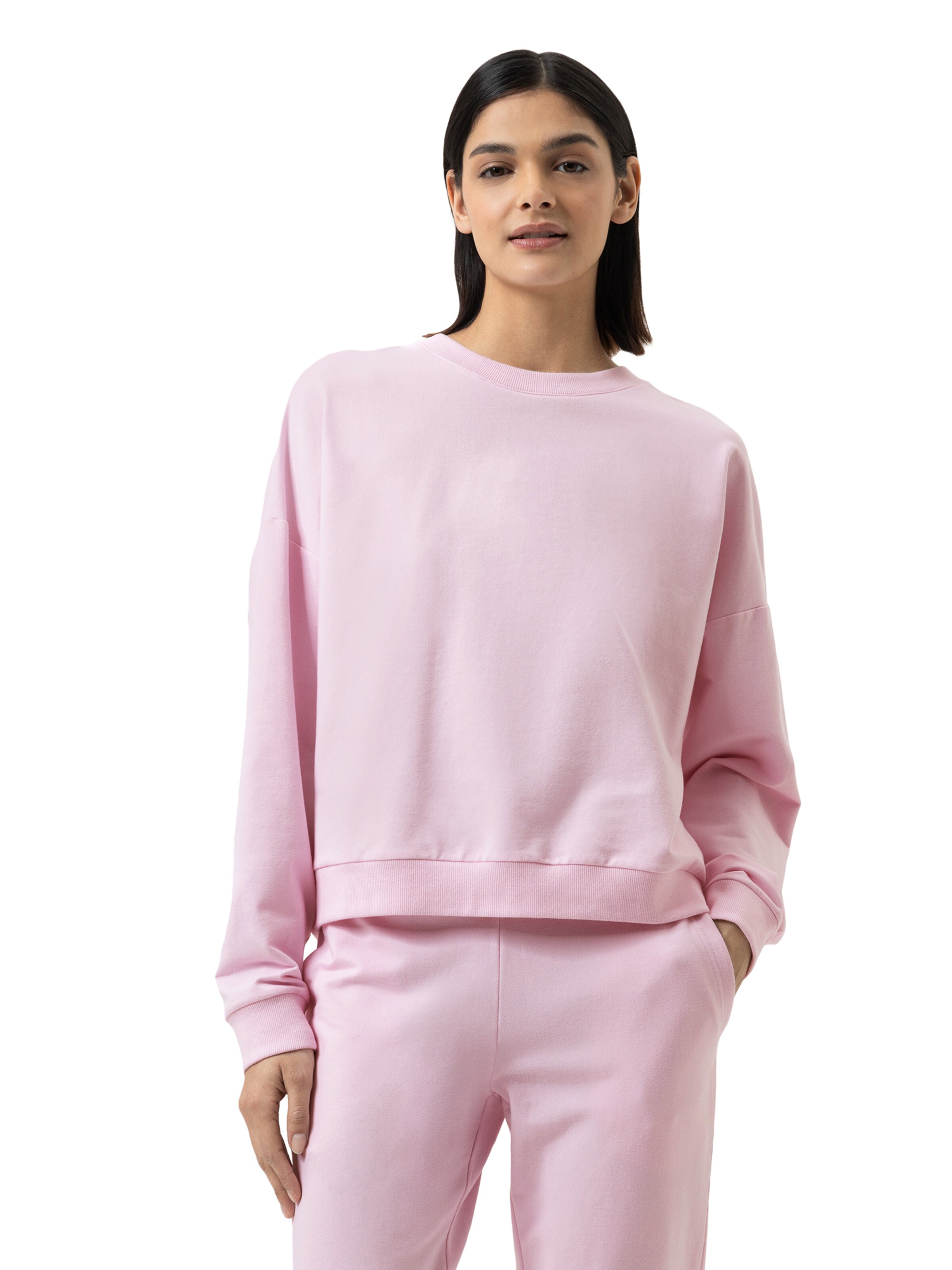 Sweat-shirt 'Cozy Nights' Mey en rose : devant