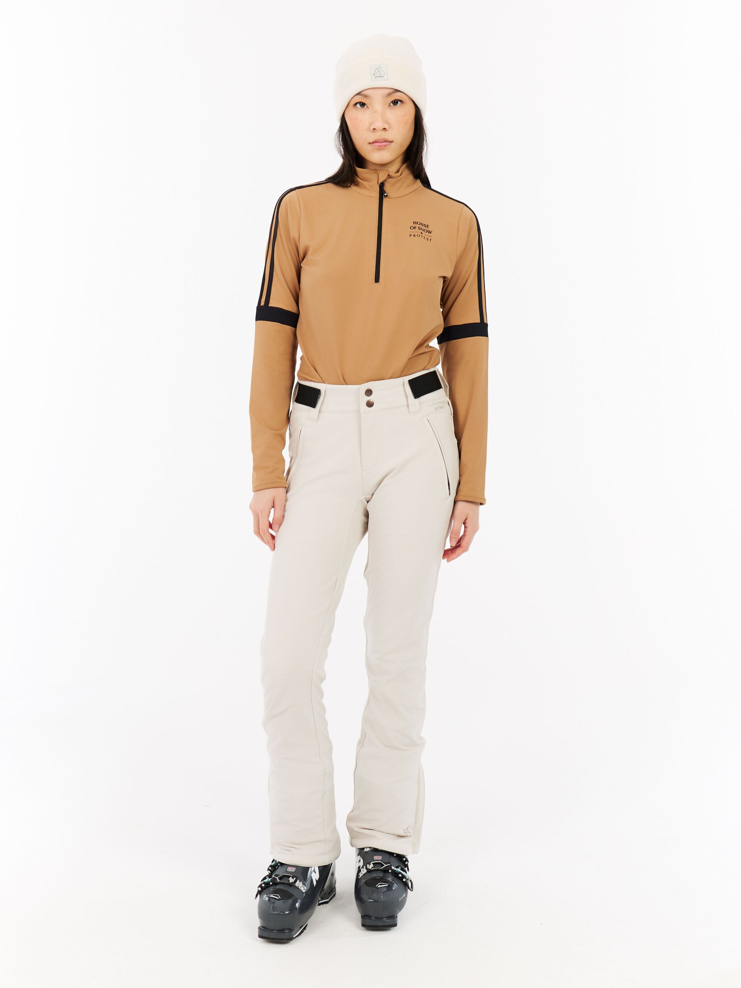 PROTEST Athletic Sweatshirt 'PRTCarly' in Brown