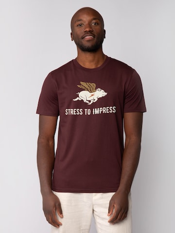 Watapparel Shirt 'Stress to impress' in Red: front
