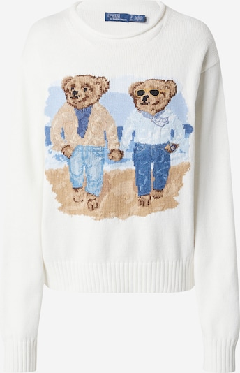 Polo Ralph Lauren Sweter w kolorze pastelowy niebieski / jasnobrązowy / czarny / offwhitem, Podgląd produktu