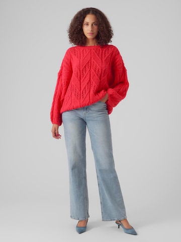 VERO MODA Sweater 'BLUEBERRY' in Red