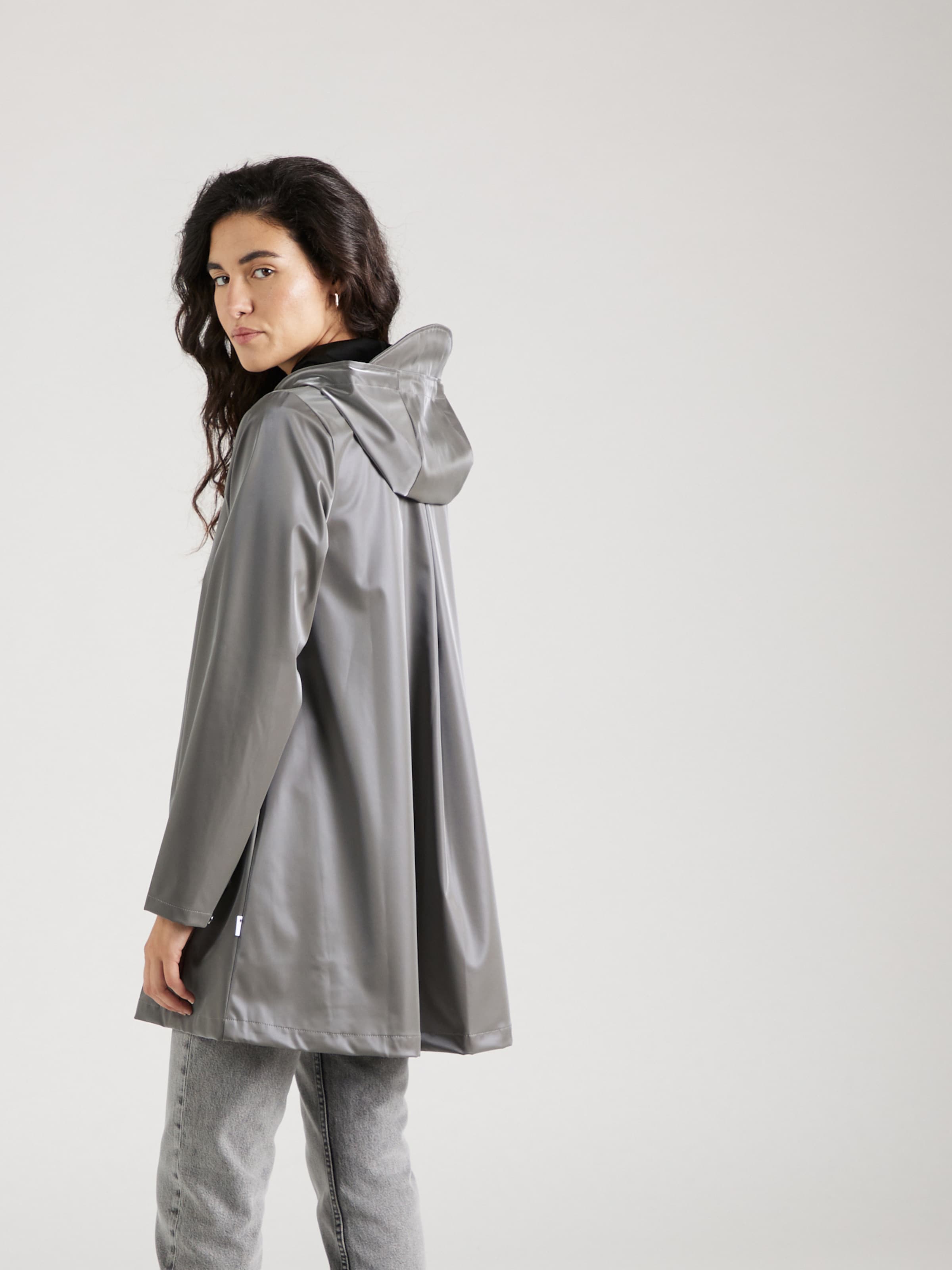 RAINS Raincoat A line W Jacket in Dark Grey ABOUT YOU
