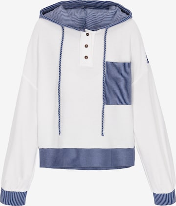 swirly Sweatshirt 'Back To School' i vit: framsida