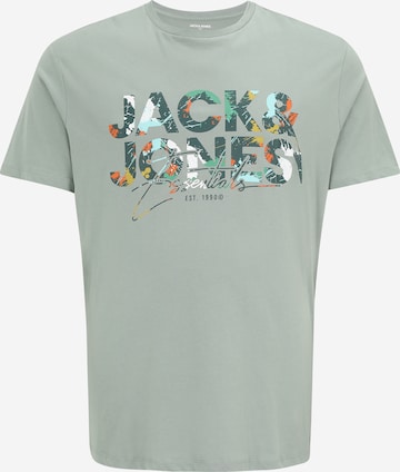 JACK & JONES Футболка 'JJGEPLAS' в Зеленый: спереди