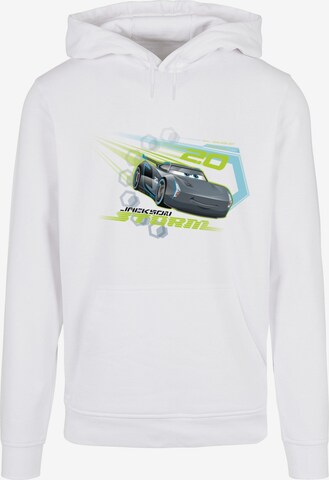 ABSOLUTE CULT Sweatshirt 'Cars - Jackson Storm' in White: front