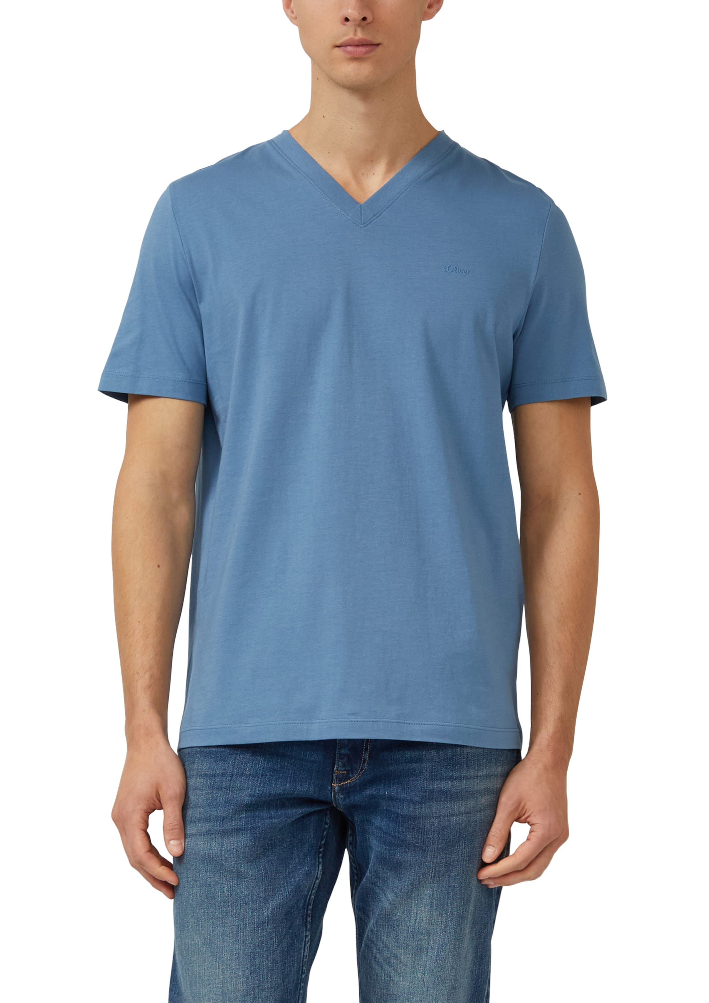 s.Oliver Shirt in Blauw: voorkant