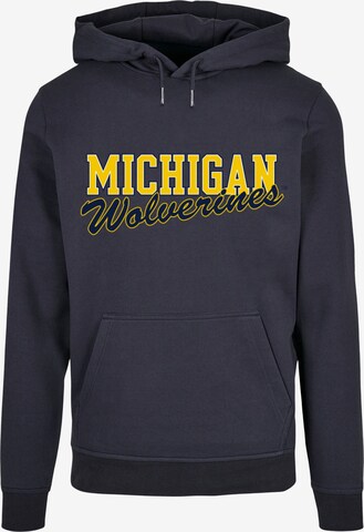 Merchcode Sweatshirt 'Michigan Wolverines' in Blue: front