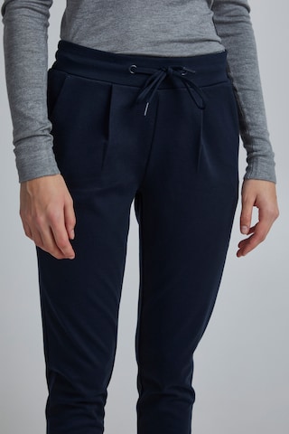 ICHI Slim fit Pleat-front trousers 'IHKATE PA' in Blue