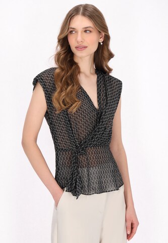 Camicia da donna di DreiMaster Klassik in nero: frontale