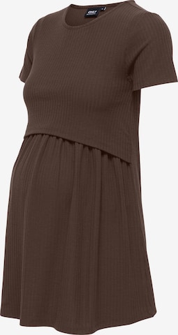 Only Maternity Shirts 'OLMMalaya' i brun: forside