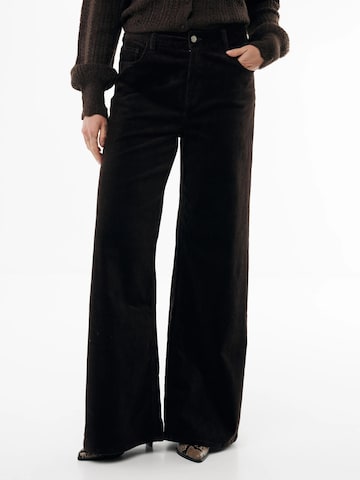 MEXX Wide leg Byxa i brun: framsida