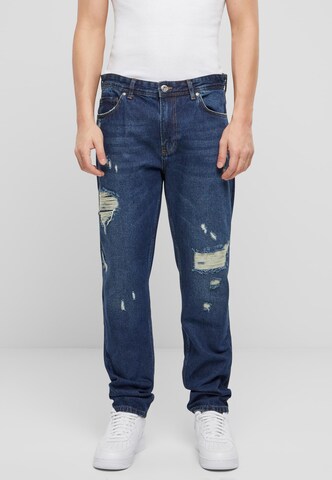 2Y Premium Tapered Jeans in Blue: front