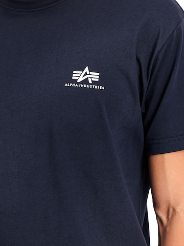 ALPHA INDUSTRIES Shirt 'Basic Small Logo'‌‌‌‌‌‌ in Blau