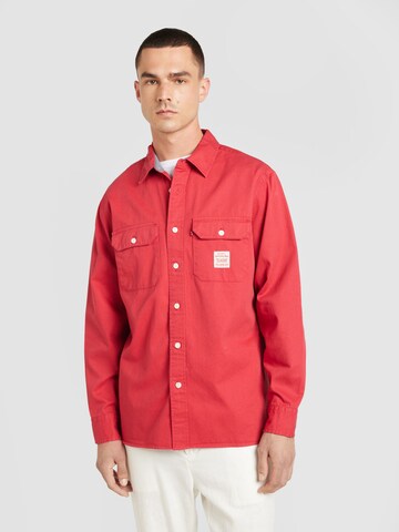 LEVI'S ® - Comfort Fit Camisa 'CLASSIC WORKER' em vermelho: frente