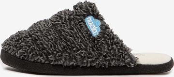 Nuvola. Hausschuh 'Zueco Cloud Polar' in Schwarz: Vorderseite