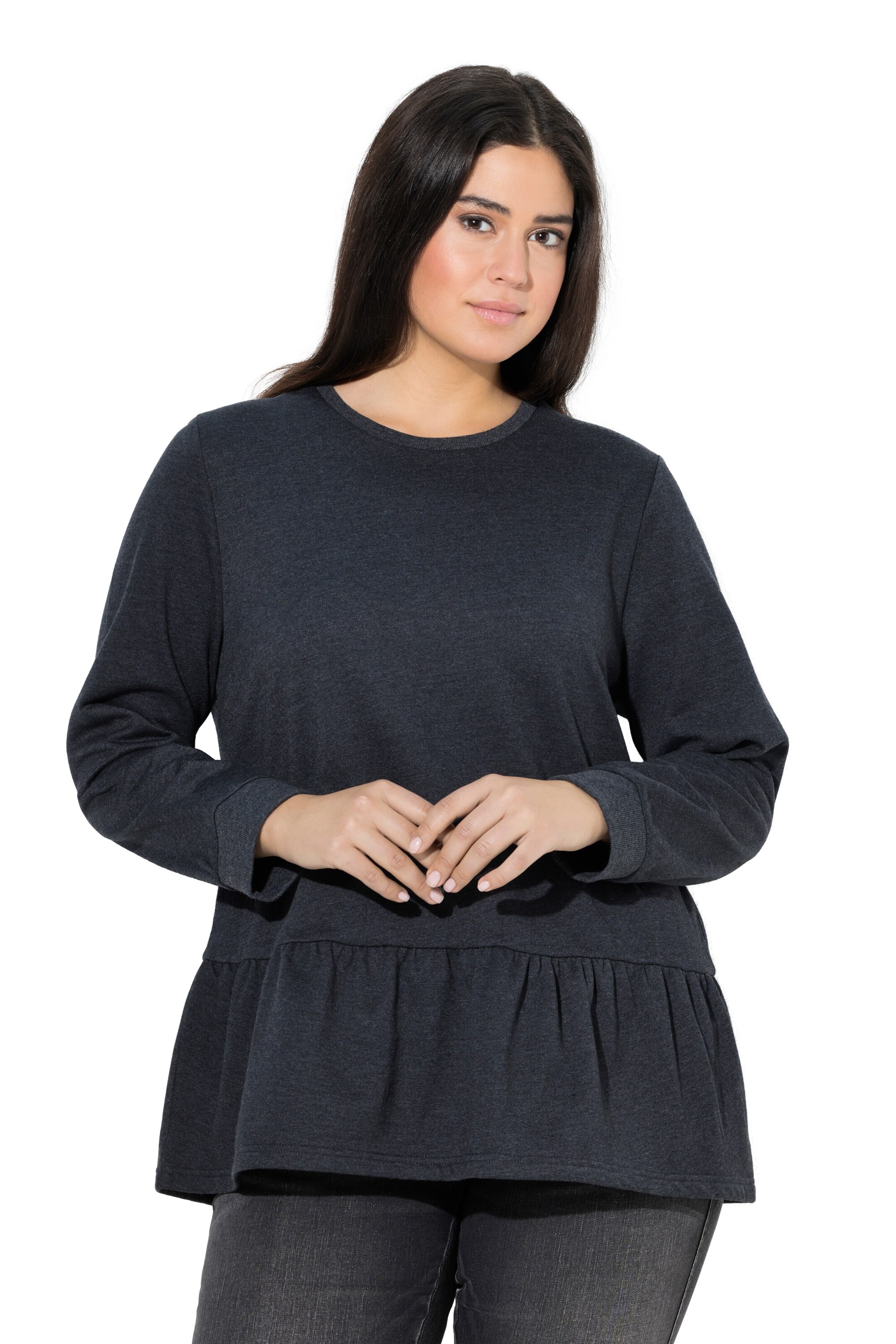 Ulla Popken Sweatshirt in Black: front