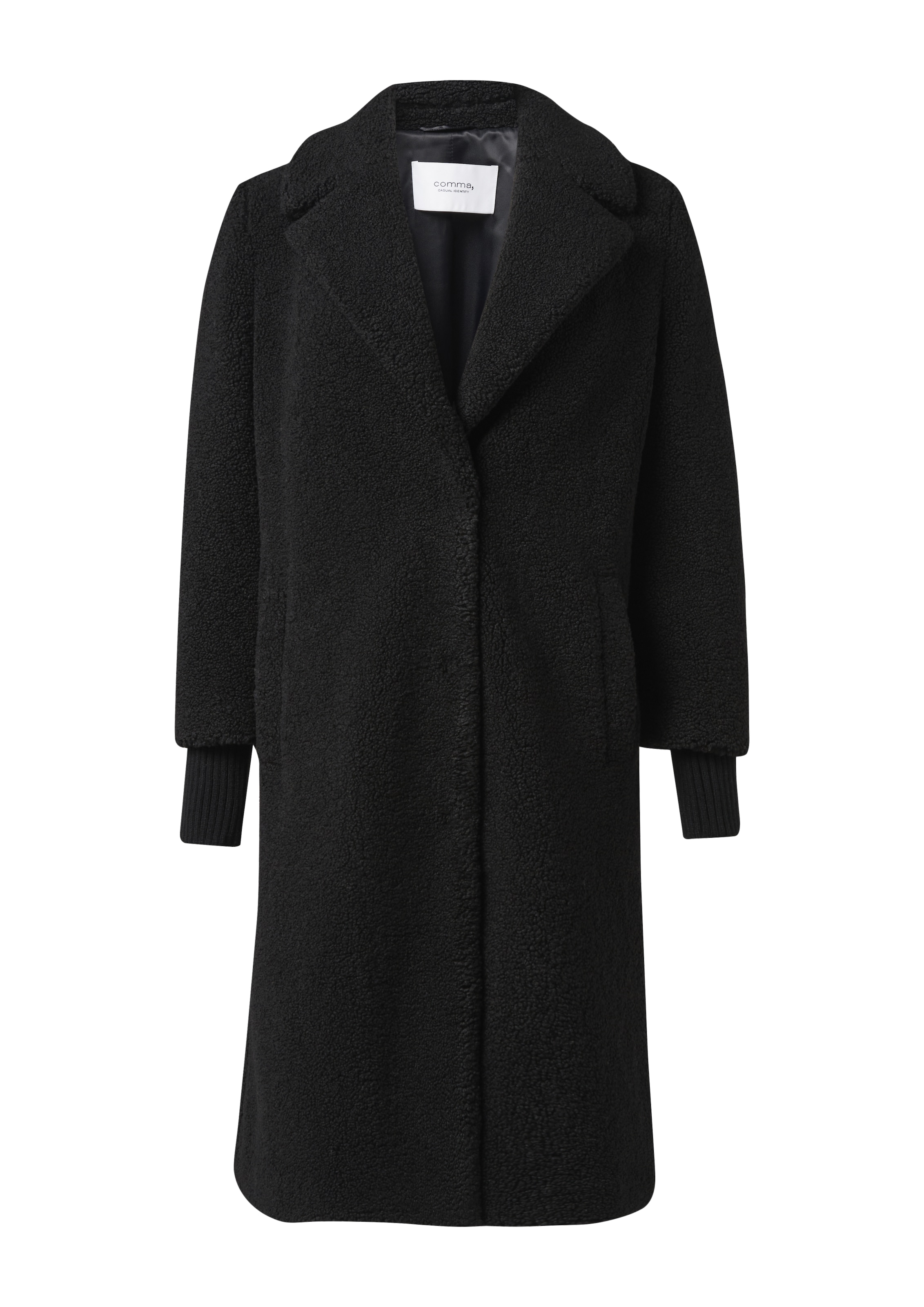 comma casual identity Wintermantel in Zwart: voorkant