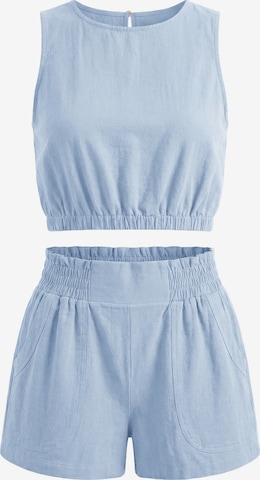 Costum cu pantaloni de la Imily Bela pe albastru: față