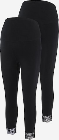 MAMALICIOUS Skinny Leggings 'MLELIANA' - fekete: elől