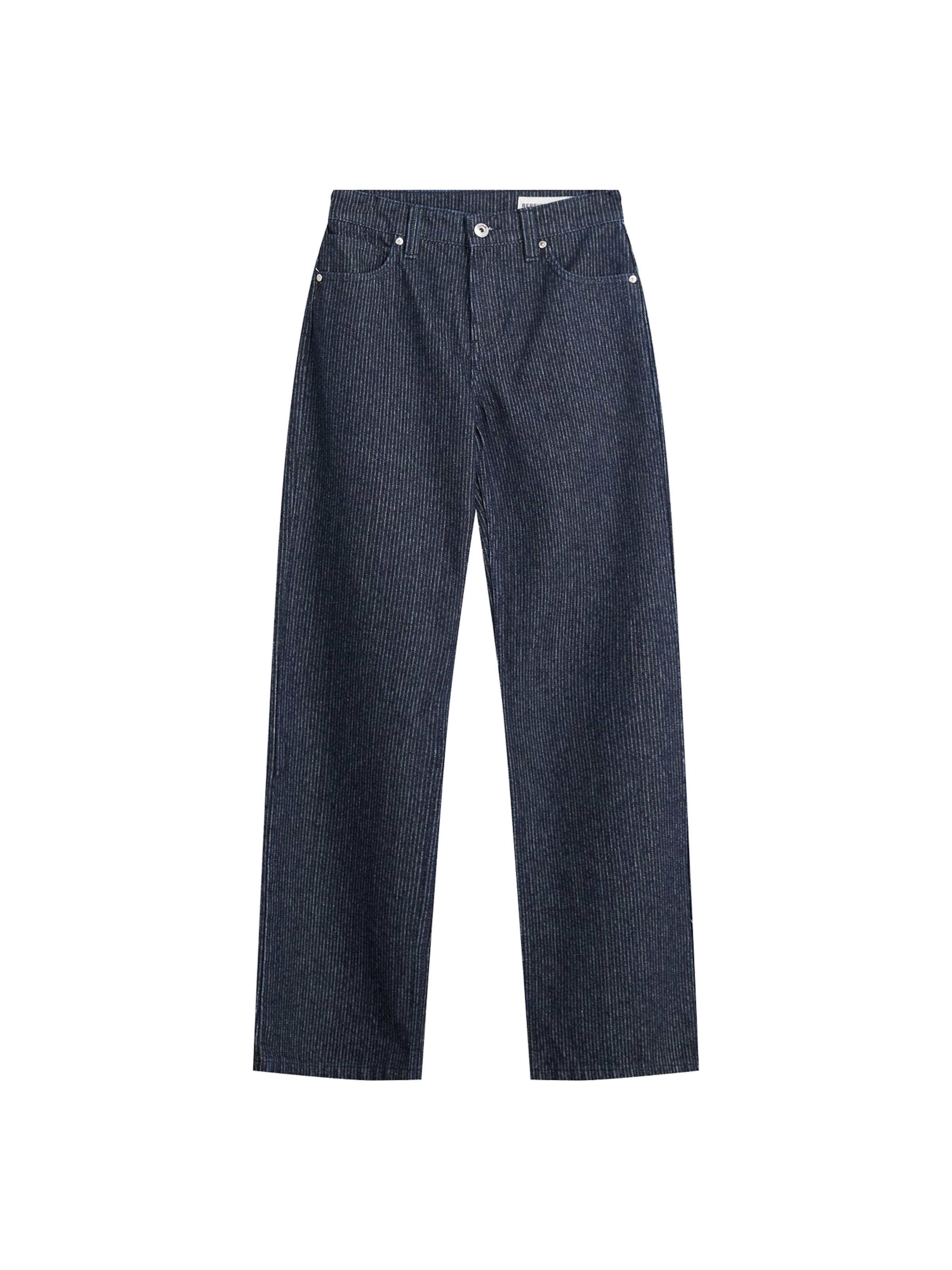 Bershka Szeroka nogawka Jeansy w kolorze niebieski: przód