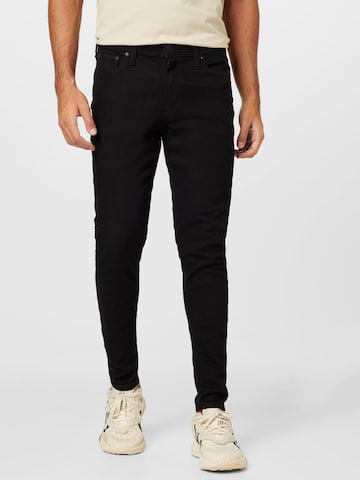 JACK & JONES Skinny Fit Дънки 'PETE' в черно: отпред