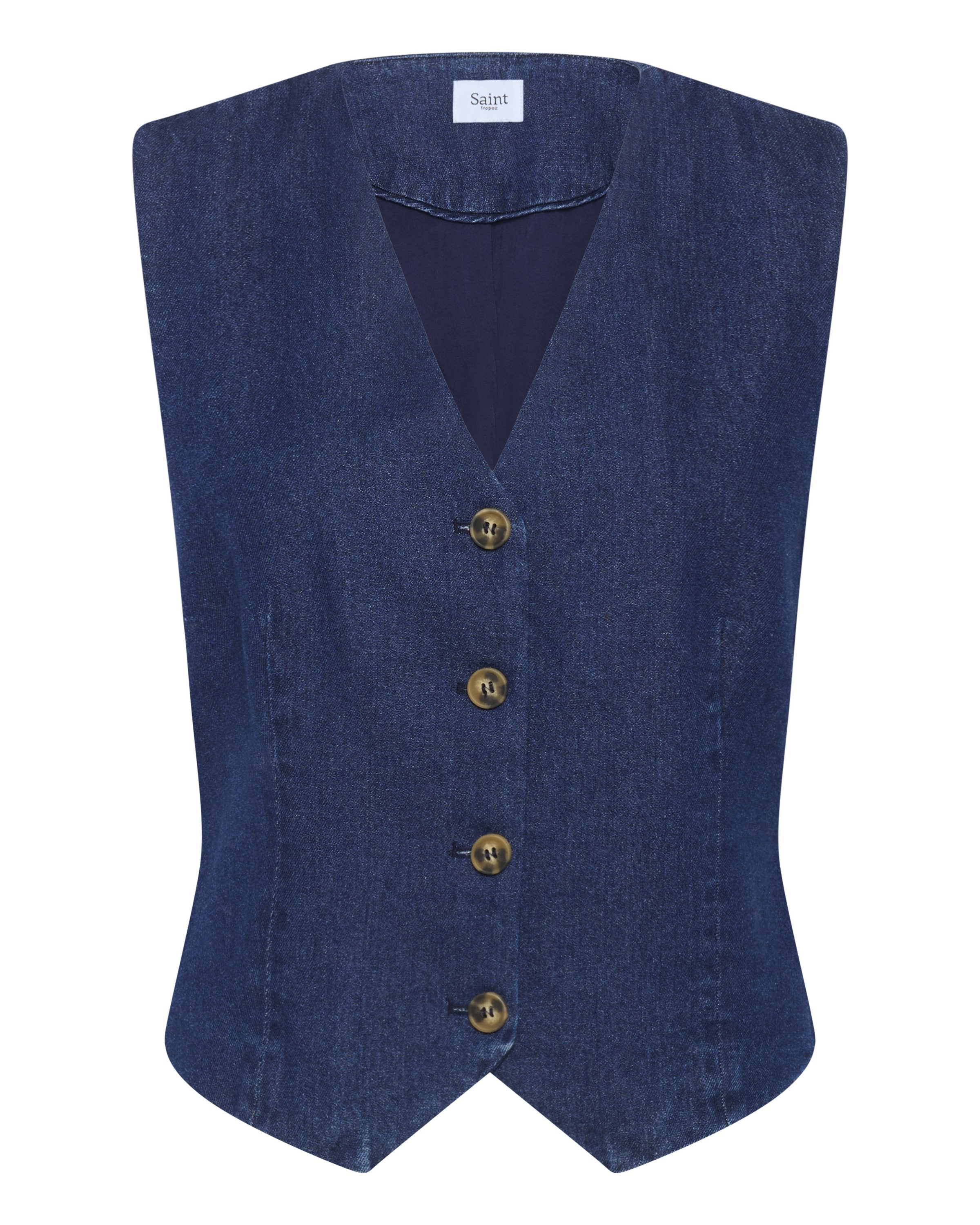 SAINT TROPEZ - Chaleco 'JaclynSZ' en azul: frente