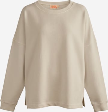 Felpa 'Do What You Love to Do' di LIKS. Munich in beige: frontale