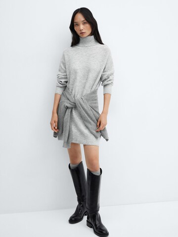 MANGO Knitted dress 'TALDORA' in Grey