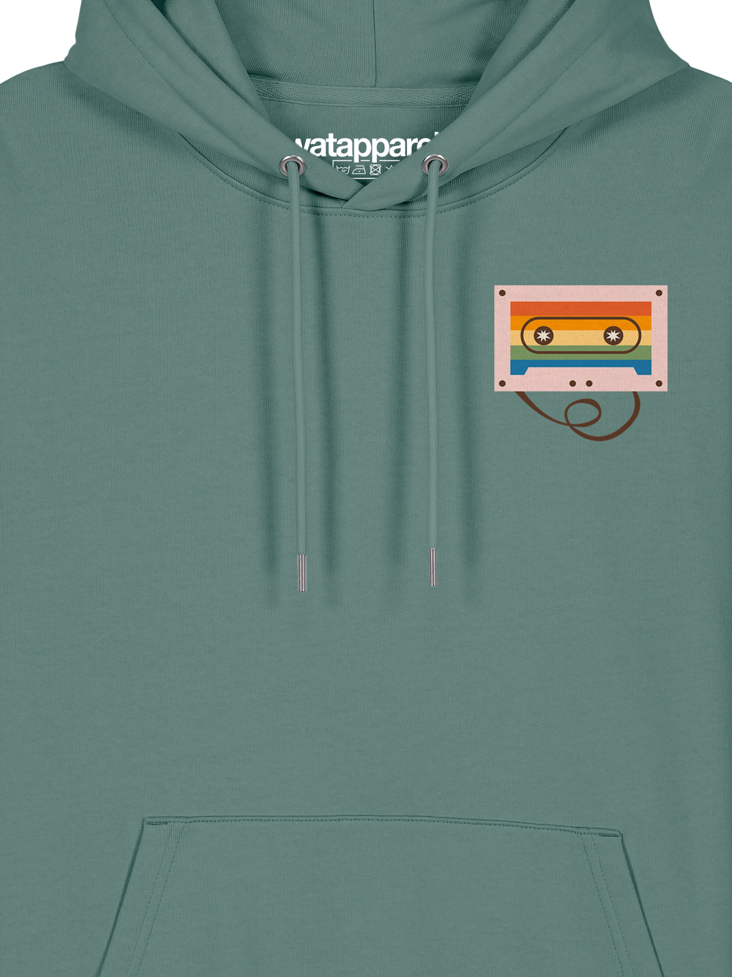 Felpa 'Rainbow Cassette' di Watapparel in verde