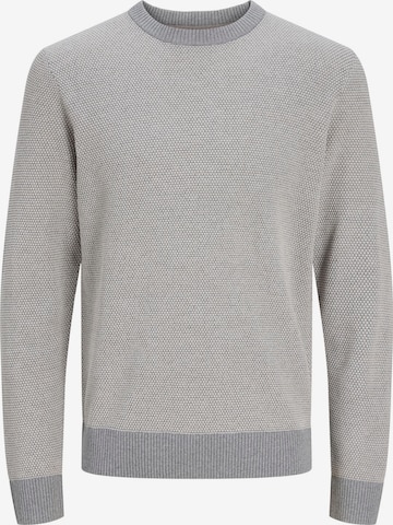 JACK & JONES Пуловер 'JWHGLOBE' в сиво: отпред