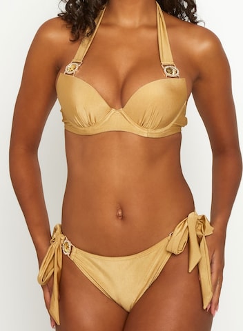 Moda Minx Push-up Bikini Top 'Amour Push Up' in Gold