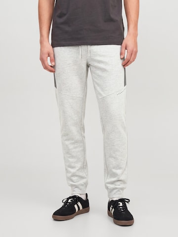 JACK & JONES Tapered Pants 'JPSTGORDON' in Grey: front