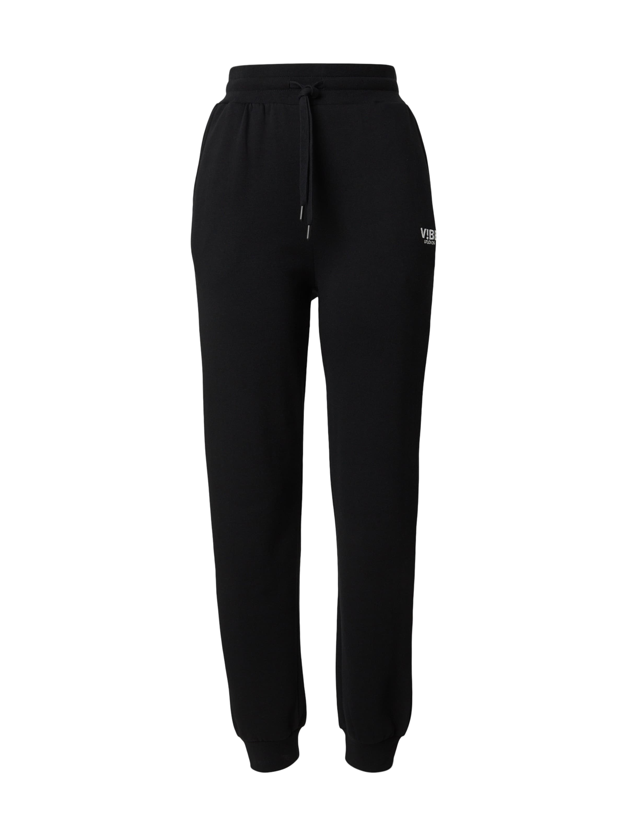 V!BE STUD!OS Zúžený Kalhoty – černá: přední strana