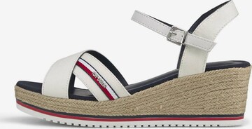 TOM TAILOR Strap Sandals in White: front