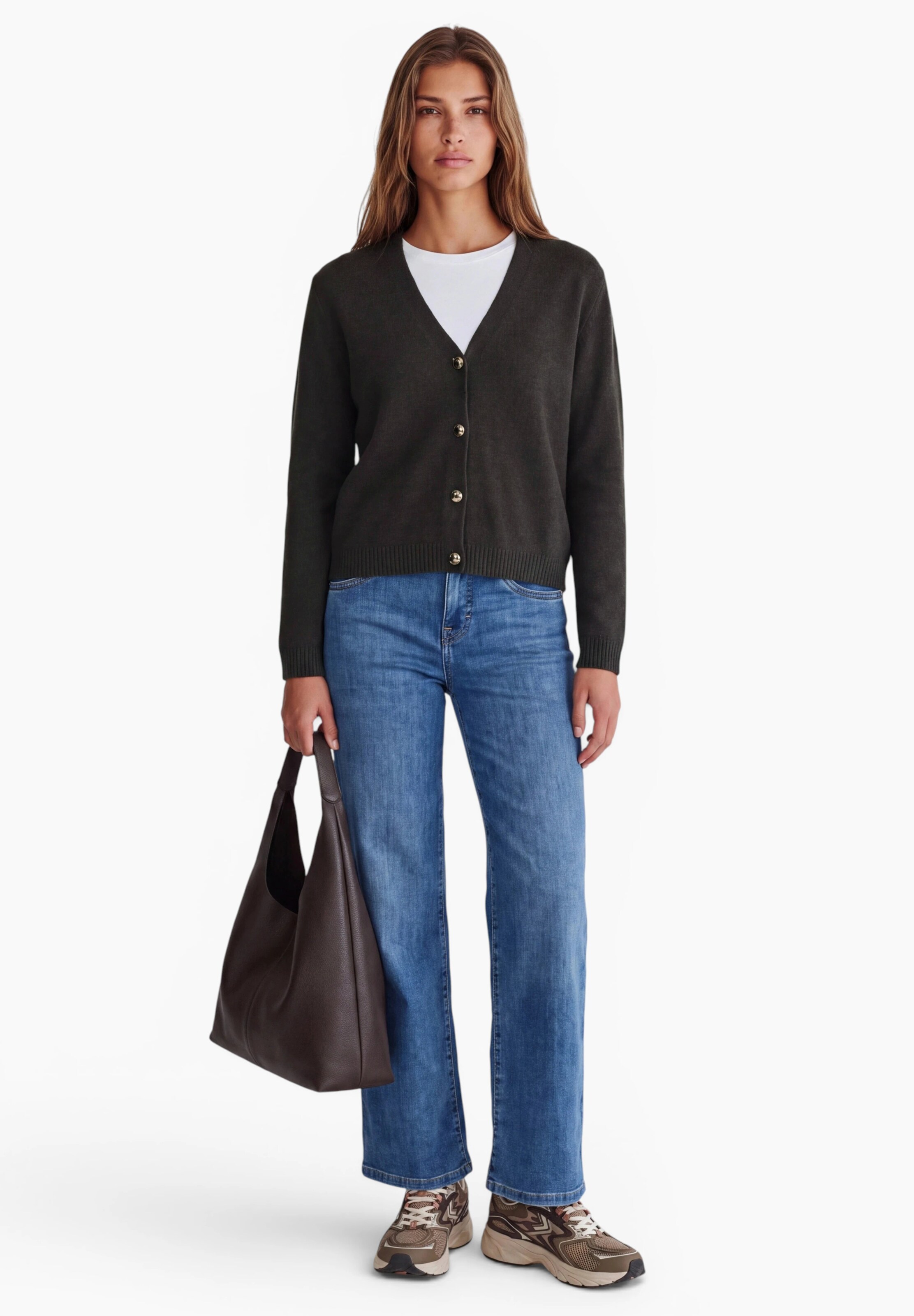 Street One Studio Knit Cardigan in Brown